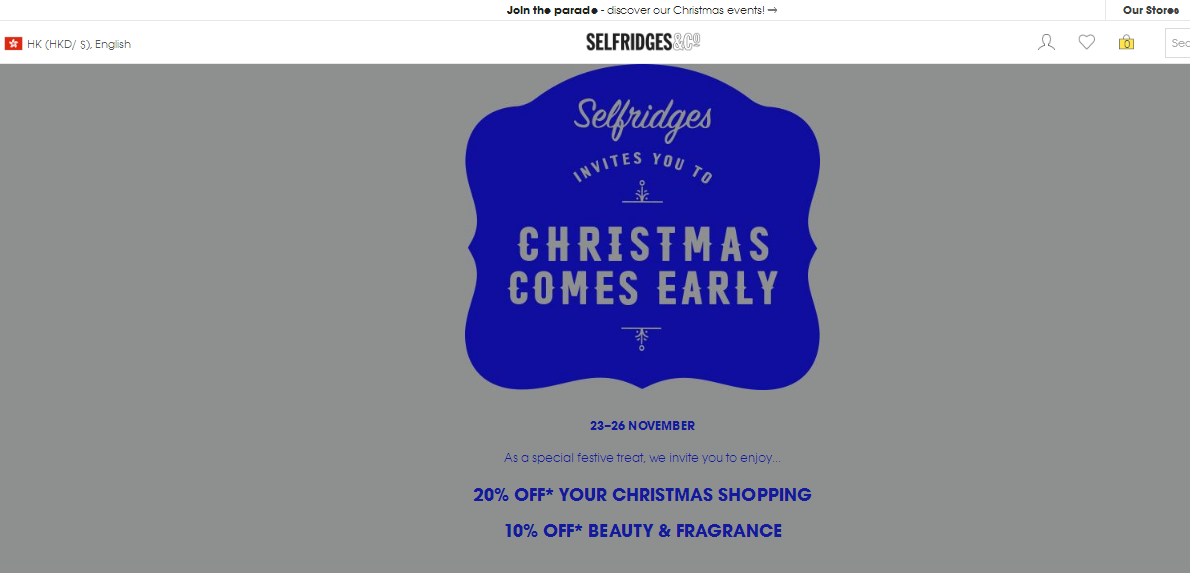 Selfridges黑五大優惠:8折9折優惠碼/無需用碼美妝品牌立减折扣/超低男女品牌折扣